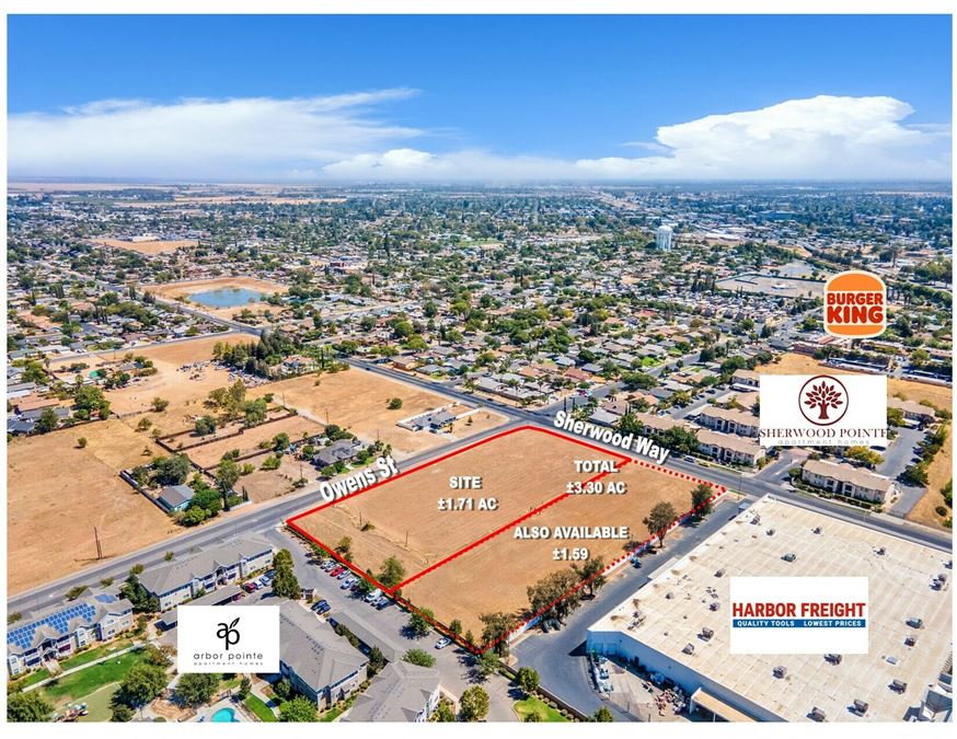 ±1.71 Acres of Prime Retail Land on Hard Corner in Madera, CA