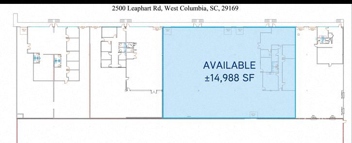 ±14,988 SF Industrial Space Less than 1.5 miles from I-26