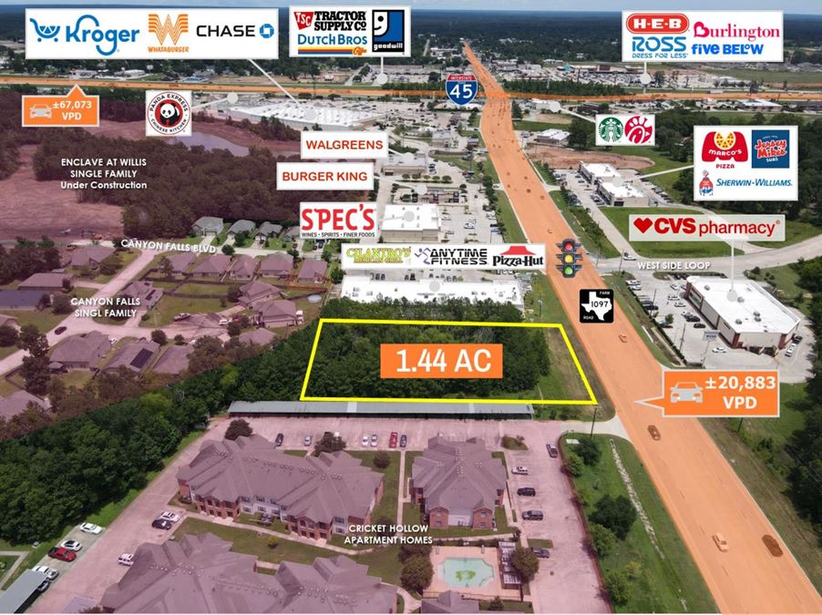 $1 Auction – 1.44 AC Parcel Houston MSA | 20K VPD Traffic Count