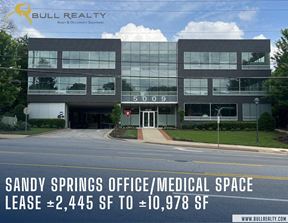 Sandy Springs Office/Medical Space | Lease ±2,445 SF to ±10,978 SF