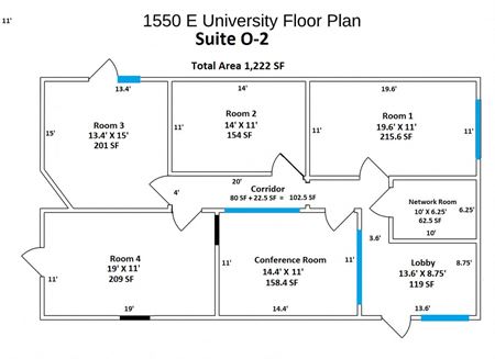 Photo of commercial space at 1550 East University Drive in Mesa