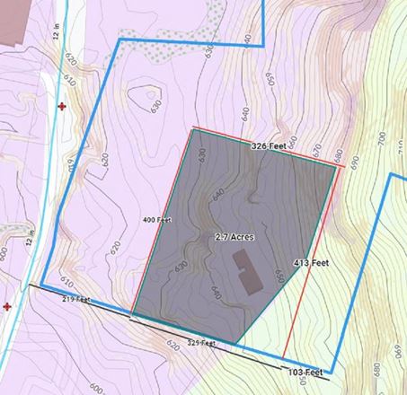 50 ac. 3 ac. development envelope.  3 miles to Med center