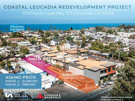 VacantLand space for Sale at 1524 North Coast Highway 101 in Encinitas