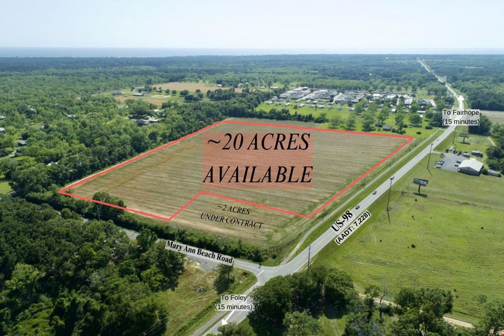 +/-22 Acres off Hwy 98 in Fairhope