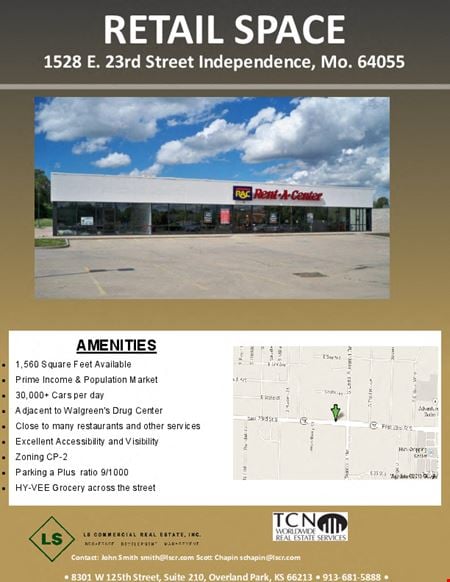 Retail space for Rent at 1528 East 23rd Street in Independence