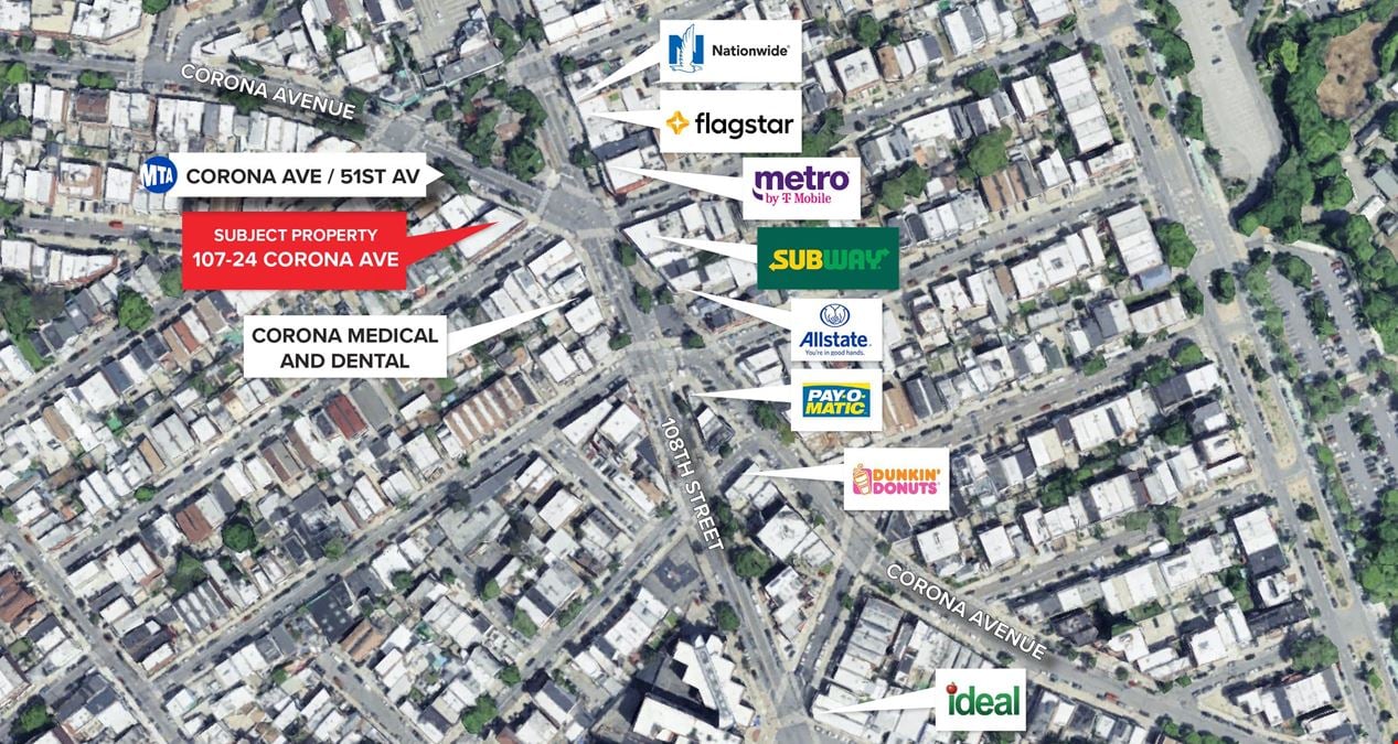 Corner former 7-Eleven in Prime Corona, Queens, NY - Available for Lease