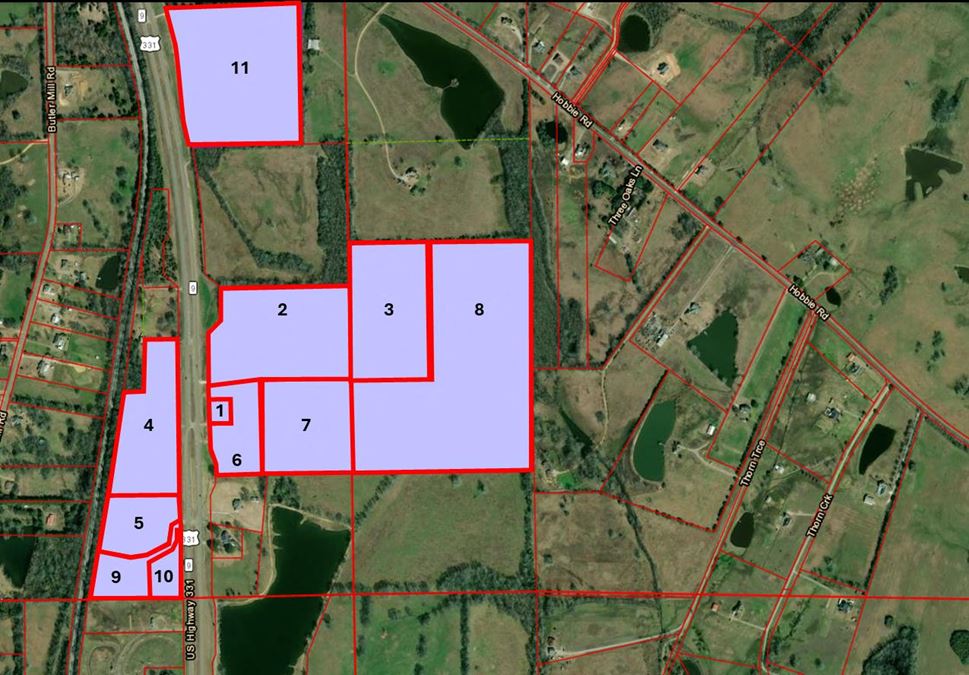7552 HWY 331 MONTGOMERY - 11 parcels on Hwy. 331