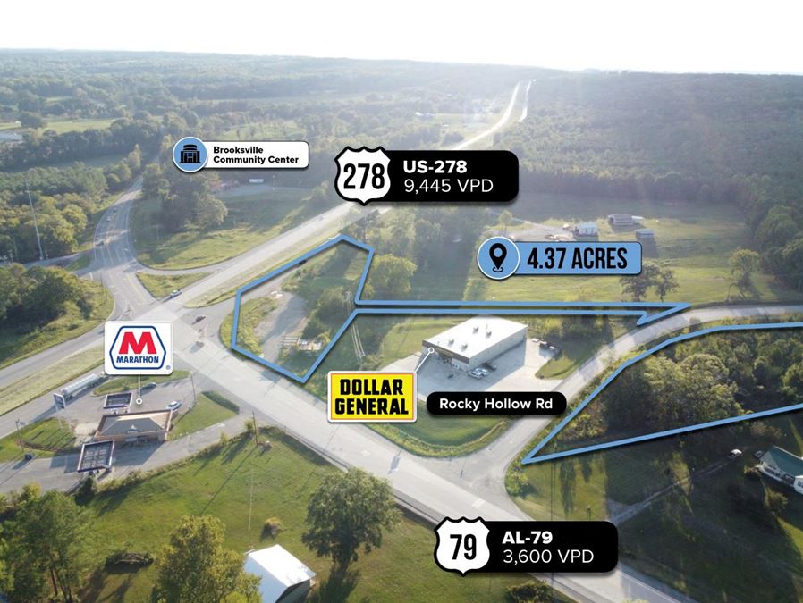 $1 Auction – 4.3 Acres | 13K VPD | Dollar General Adjacent  | Birmingham MSA