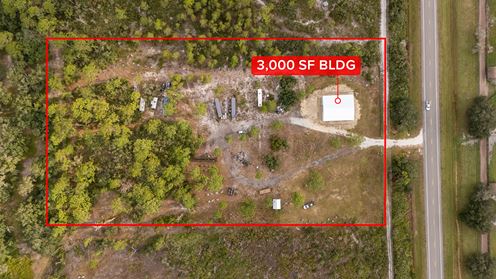3,000 SF Warehouse on 5 Acres