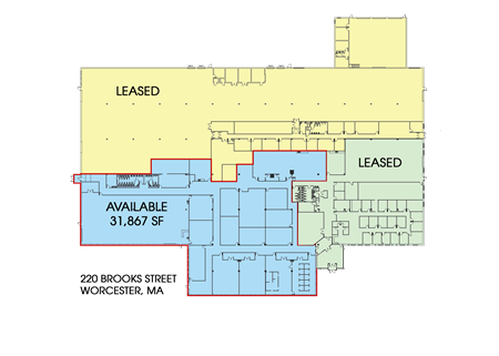 Industrial space for Rent at 220 Brooks Street in Worcester