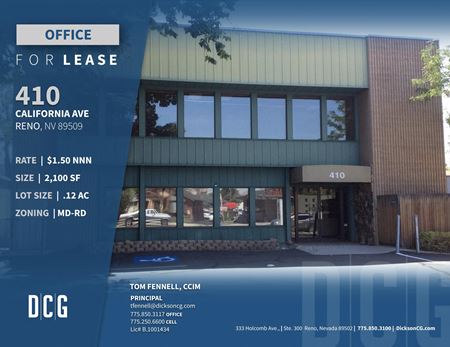 Office space for Rent at 410 California ave in Reno