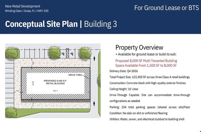 Winding Oaks Commercial Build-To-Suit Fronting SR 200