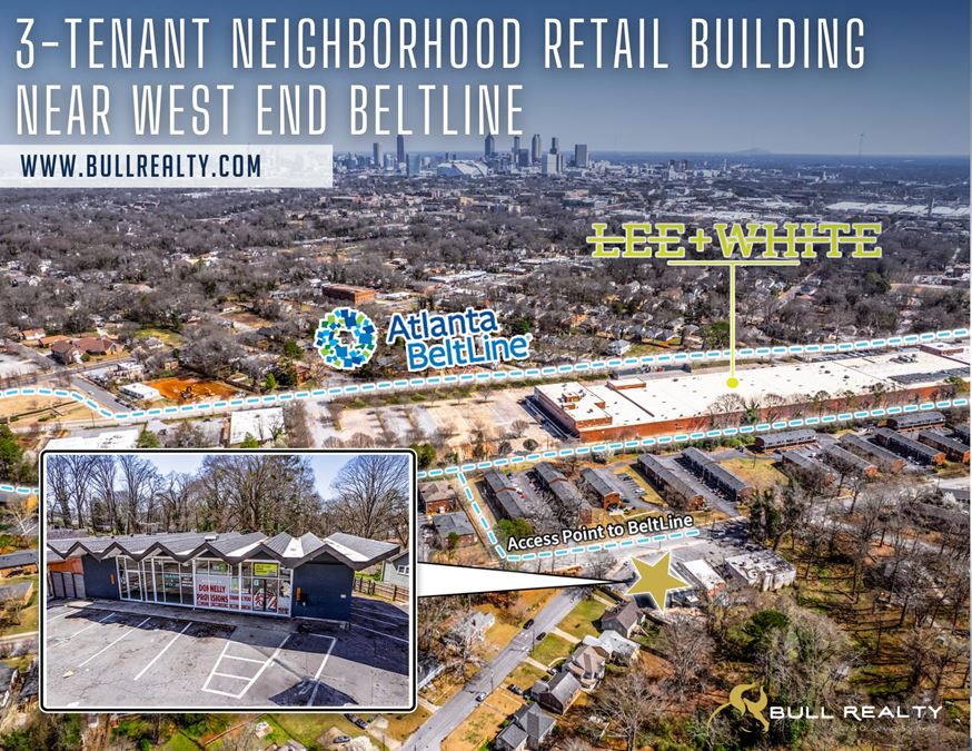 3-Tenant Neighborhood Retail Building Near West End BeltLine | 10.5% Cap Rate