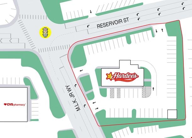 Ready-Made Drive-Thru at a Signalized Corner