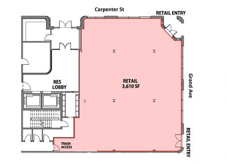 Retail space for Rent at 465 North Carpenter Street in Chicago