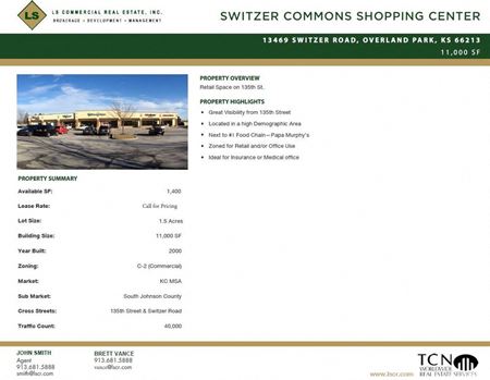 Switzer Commons Shopping Center, Space F - Overland Park