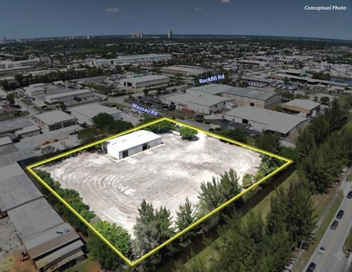Industrial Outside Storage with Service Building For Lease