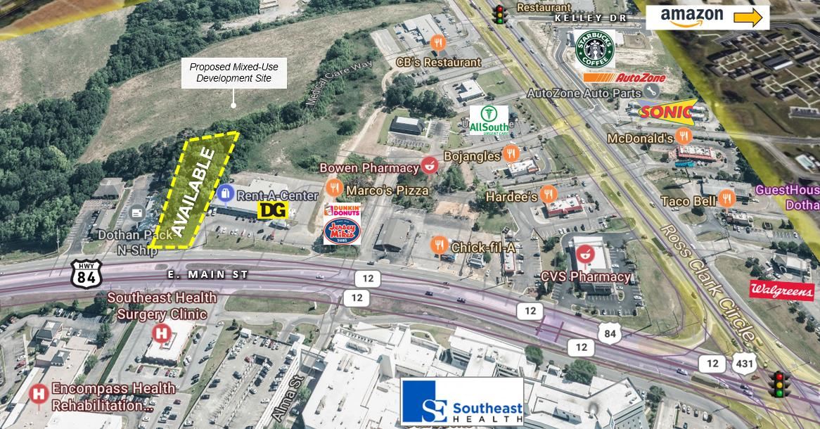 SE Dothan: 1.1-Acres on Hwy-84 E