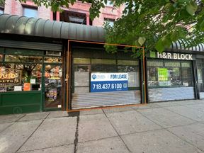 611 SF | 504 Nostrand Avenue | Retail Space With Beautiful Frontage for Lease