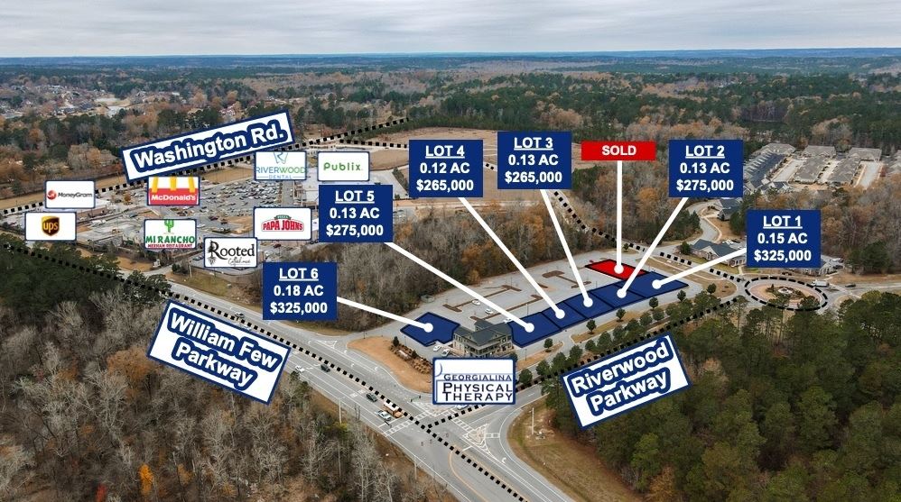 6 Evans (GA) Development Pads Addison Square Property & Listing