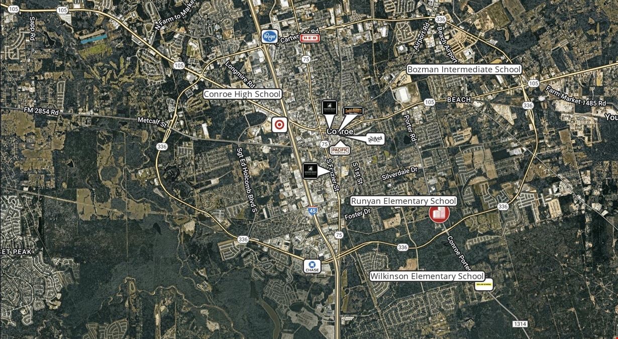 Unrestricted Versatile 1-Acre Commercial Property in Conroe –  Industrial Storage Shed & Carport & home