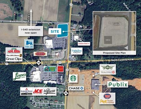 VacantLand space for Rent at 16371 North Carolina Highway 50 in Garner