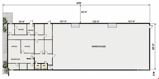 Freeway Frontage Office/Warehouse with a Secured Yard & Monument Sign