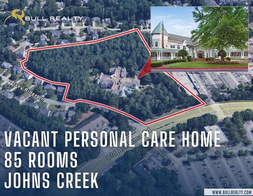 Vacant Personal Care Home | 85 Rooms | Johns Creek