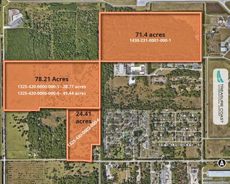 VacantLand space for Sale at 6000 St. Lucie Rd. Blvd; 100 Taylor Dairy Rd.; Hammond Rd. & Airman in Fort Pierce