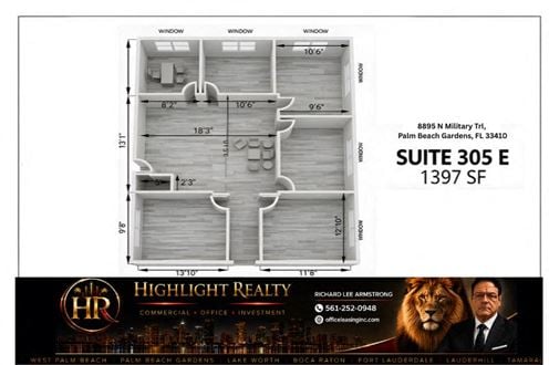 1397 SF Suite 305 E Professional and Medical Office Space
