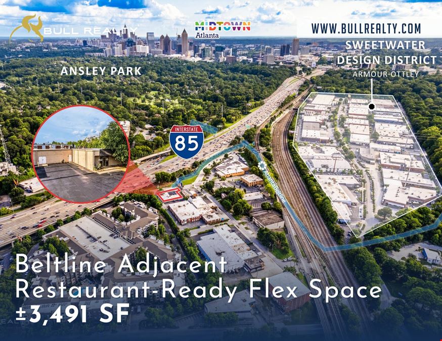 ±3,491 SF Flex Building | Restaurant-Ready | Beltline Adjacent | Armour Yards