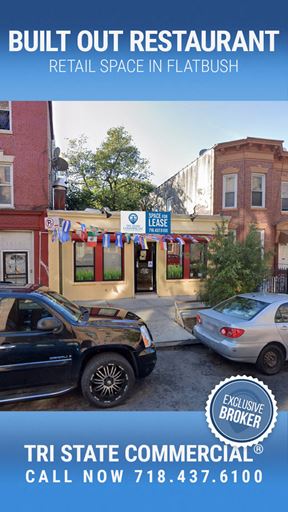 800 SF | 1610 Nostrand Ave | Built Out Restaurant For Lease