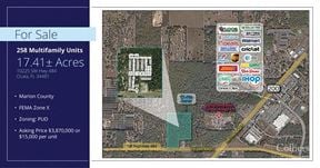17.41± acres approved for 258 Multifamily Units