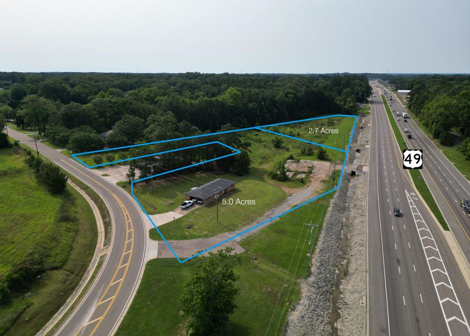 7.7 Acres - Hwy 49 Frontage - Richland, MS