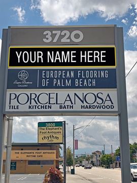 Retail Showroom with Signage in WPB