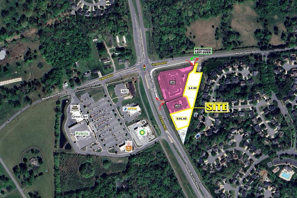 Weddington Rd & George W Liles Pkwy