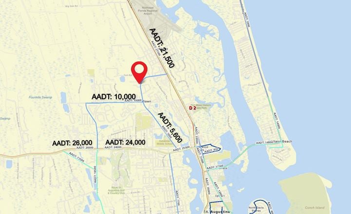 2.20± Acres with Warehouse + Corner Parcel in St. Augustine