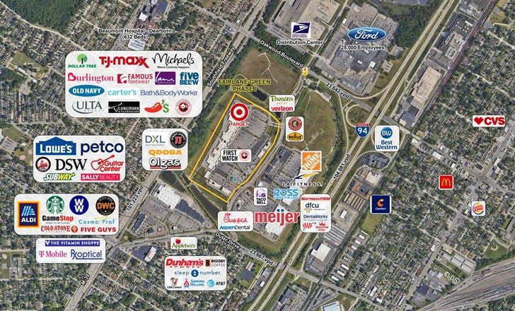 Retail space for Rent at 3100-3392 Fairlane Drive in Allen Park