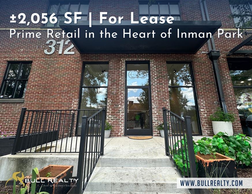 Prime Retail Space in the Heart of Inman Park | ±2,056 SF | For Lease