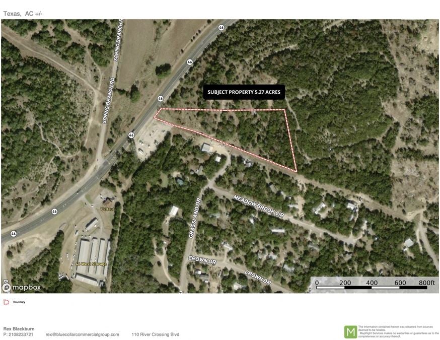 5.27 Commercial Land on HWY 46, Bulverde, TX