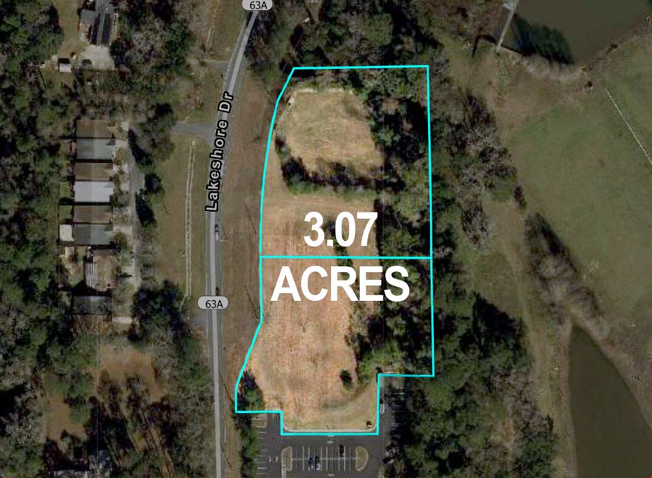 3.07 Acres  Lakeshore Dr.