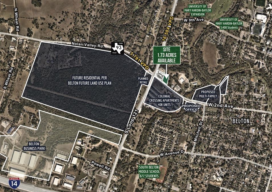 Belton – 1.73 Acre Pad – Loop 121 & 2nd Avenue