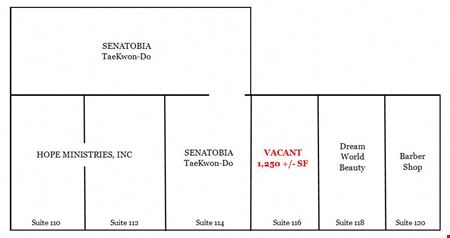 Office space for Rent at 110 Robinson Street in Senatobia