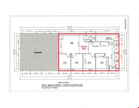 Office space for Rent at 100 E Main St in Round Rock