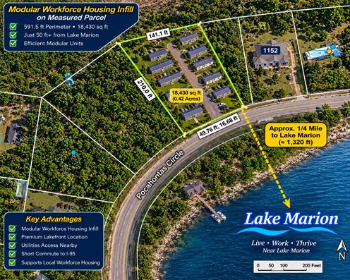 Pocahontas Circle Tract Near Lakes & Recreation - Close to Santee and Interstate I-95 w/ Possible Casino to Come