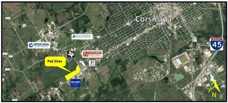 West Corsicana Pad Sites Across from Wal-mart and next to McDonalds - Corsicana