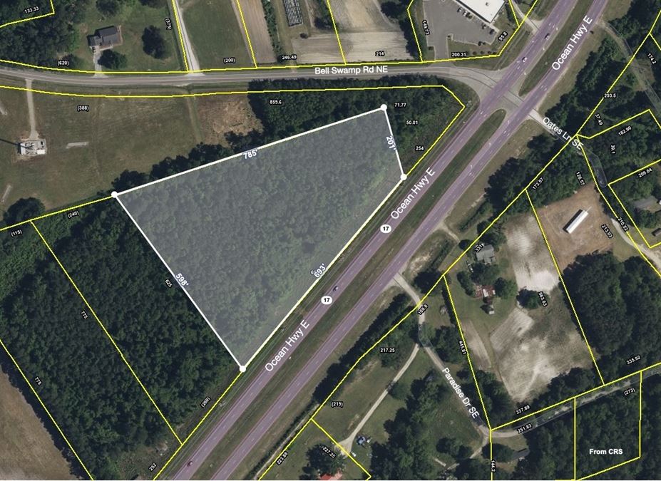 6.43 Acres on HWY 17, Winnabow 5581 Ocean Highway East, Winnabow, NC