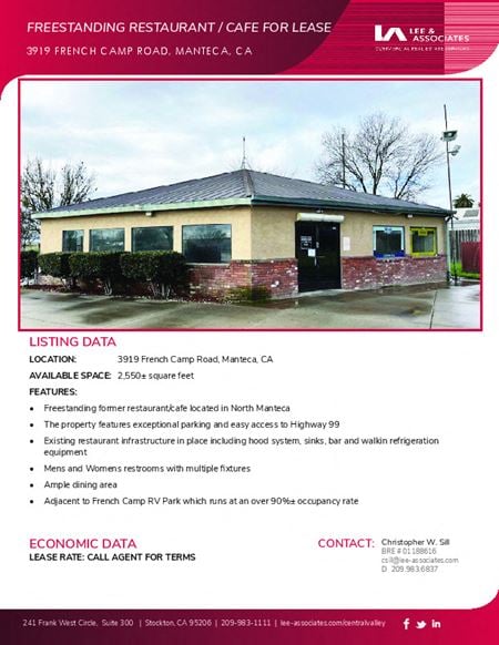 Photo of commercial space at 3919 French Camp Rd in Manteca
