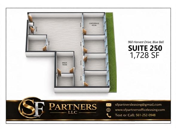 1,728 SF Suite B250 Professional and Medical Office Space