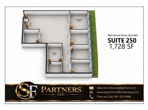 1,728 SF Suite B250 Professional and Medical Office Space